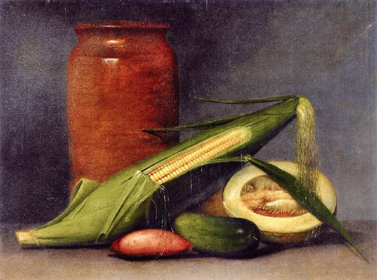 Corn And Canteloupe by Raphaelle Peale