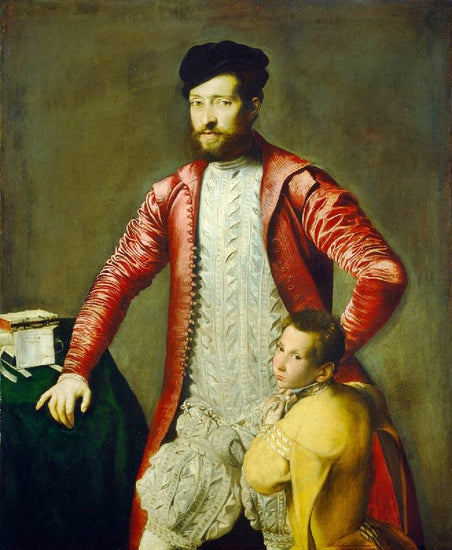 Alessandro Alberti With A Page by Titian