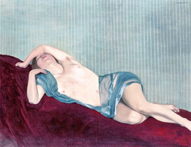 Nude With Green Scarf by Felix Vallotton