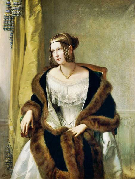Portrait Of Freifrau Von Bernus by Philipp Veit