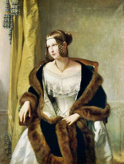 Portrait Of Freifrau Von Bernus by Philipp Veit