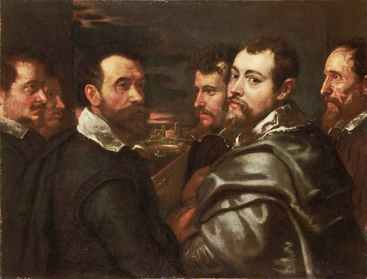 Self-Portrait In A Circle Of Friends From Mantua by Peter Paul Rubens