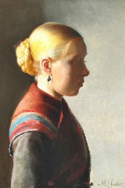 Young Girl (Maren Brens) by Michael Peter Ancher
