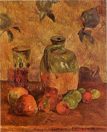 Apples, Jug, Iridescent Glass by Paul Gauguin