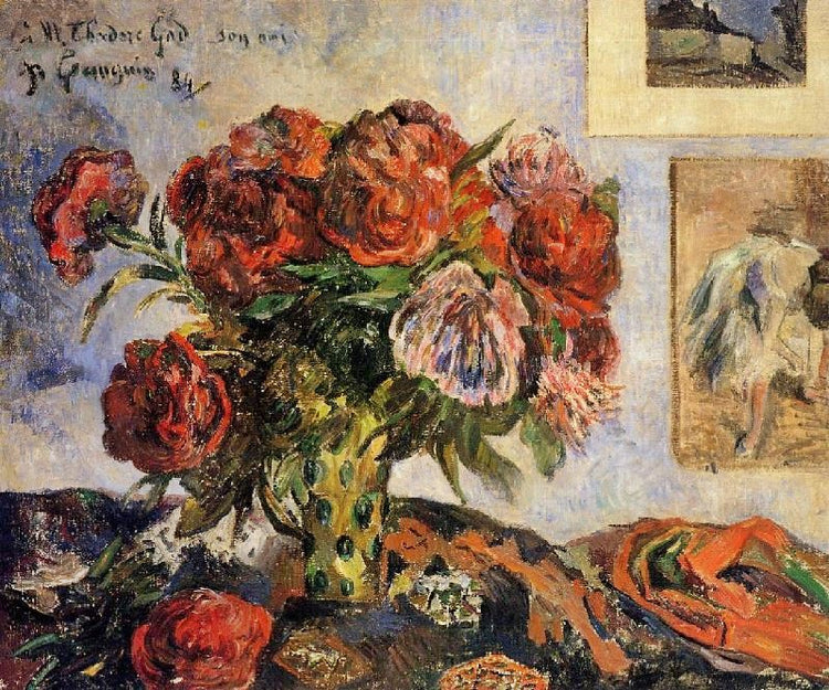 Vase Of Peonies I by Paul Gauguin