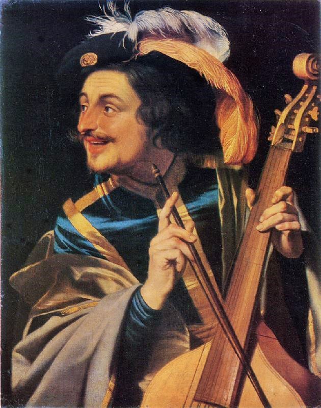 Man With Viola by Gerard van Honthorst
