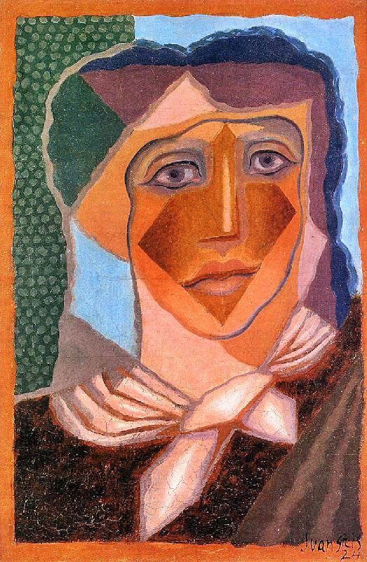 Woman With Handkerchief Around Neck by Juan Gris