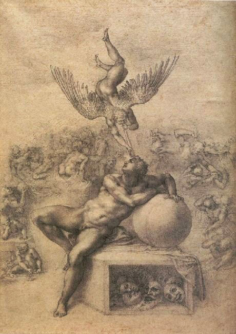The Dream Of Human Life by Michelangelo Buonarroti