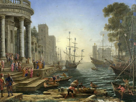 Seaport With The Embarkation Of Saint Ursula by Claude Lorrain (Gellée)