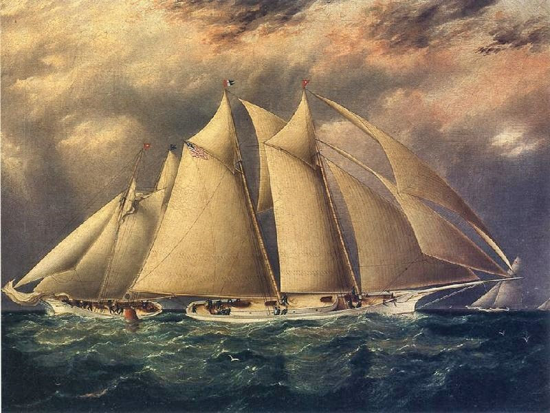 YACHT ’ALICE’ ROUNDING THE BUOY