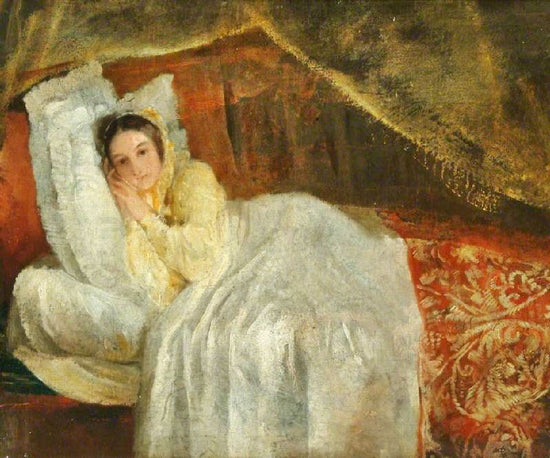 Lady Holland On A Daybed by George Frederic Watts