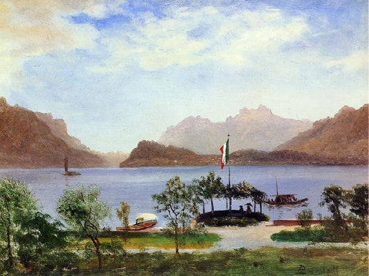 Italian Lake Scene by Albert Bierstadt
