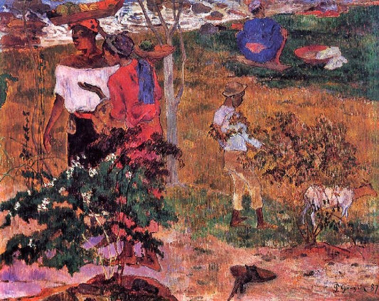 Tropical Conversation by Paul Gauguin