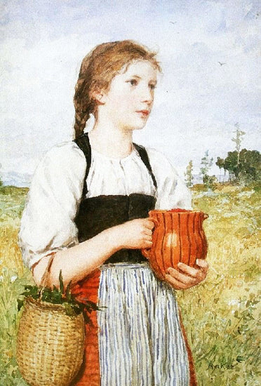 The Strawberry Girl by Albert Anker