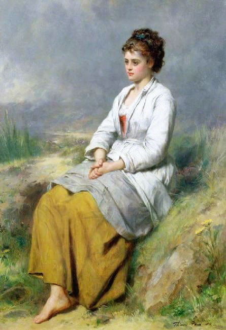 Highland Lassie by Thomas Faed RA HRSA