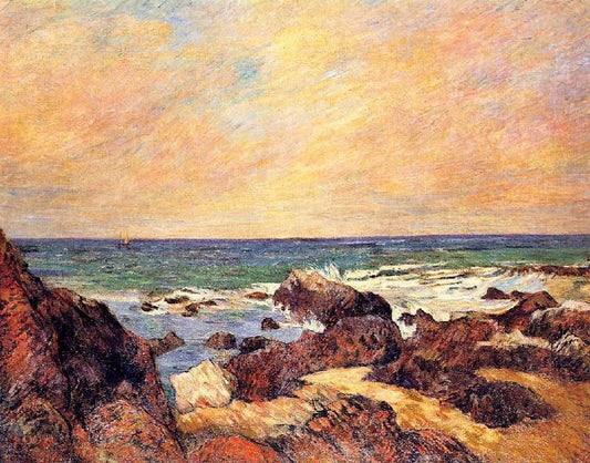 Rocks And Sea by Paul Gauguin