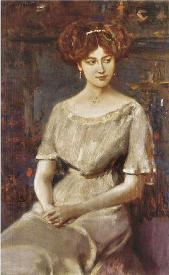 Portrait Of Elisabeth Von Wichmann by Albert von Keller