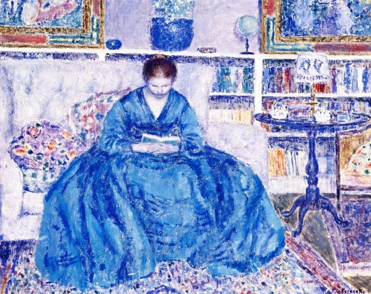 In The Library by Frederick Carl Frieseke