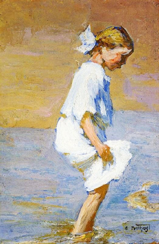 Wading At The Shore by Edward Potthast