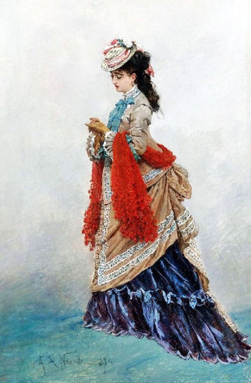 An Elegant Woman by Alphonse-Marie-Adolphe de Neuville