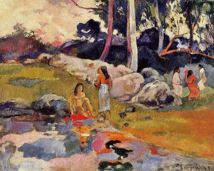Woman On The Banks Of The River by Paul Gauguin