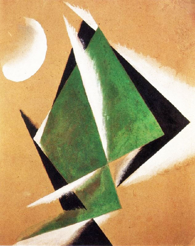 Construction With White Crescent, 1921 by Liubov Popova