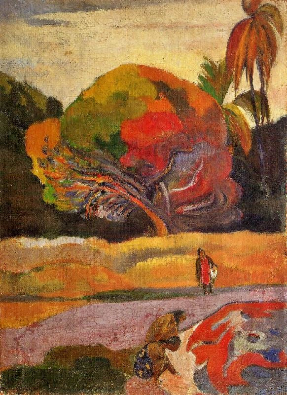 Women At The Riverside by Paul Gauguin