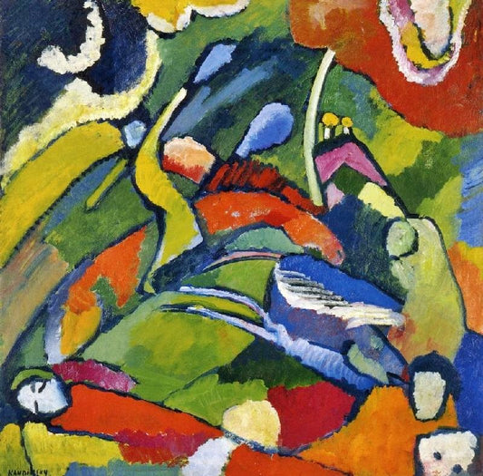Two Riders And Reclining Figure by Wassily Kandinsk