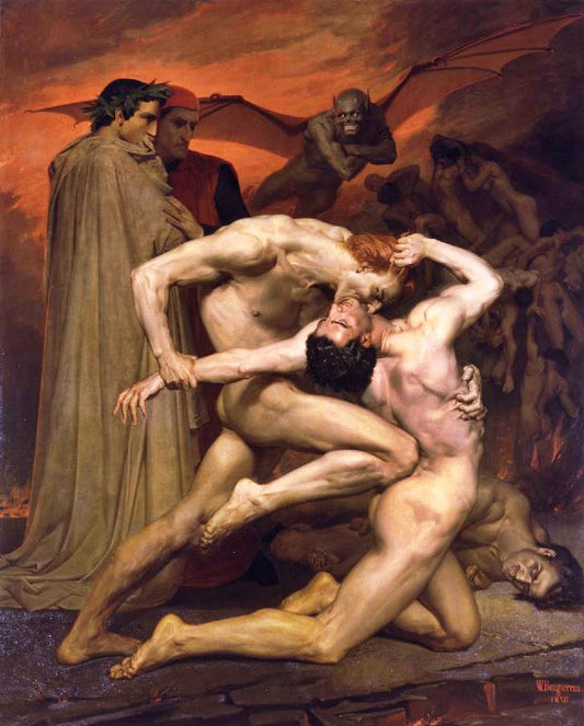Dante And Virgil In Hell by William Bouguereau
