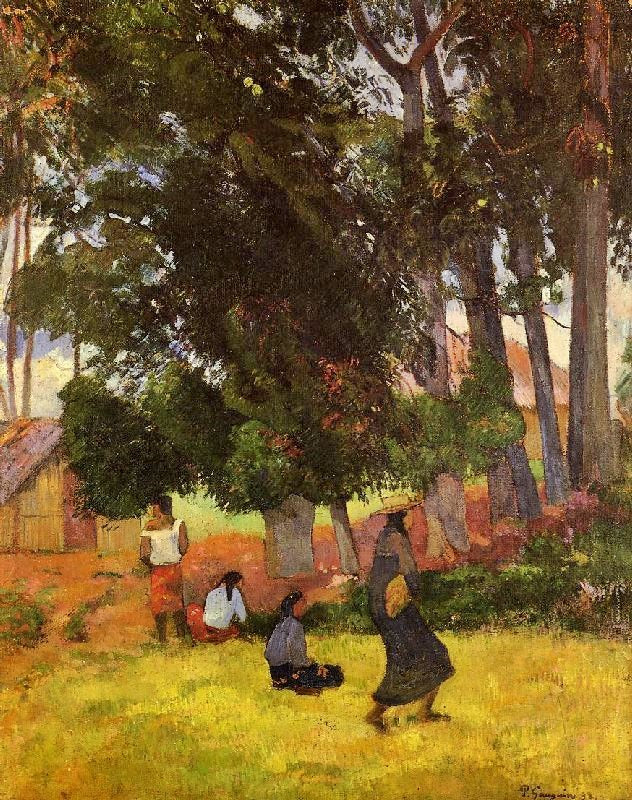 Tahitian Village by Paul Gauguin