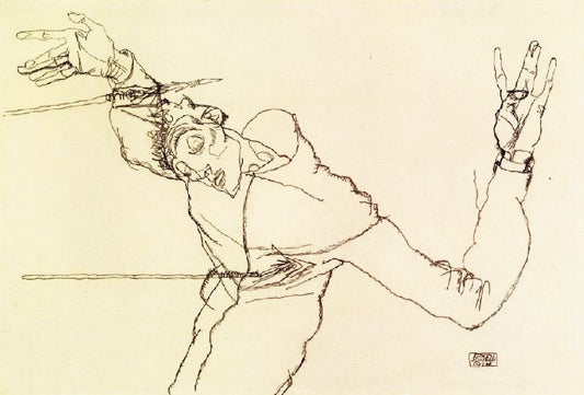 Self Portrait As St. Sebastian by Egon Schiele