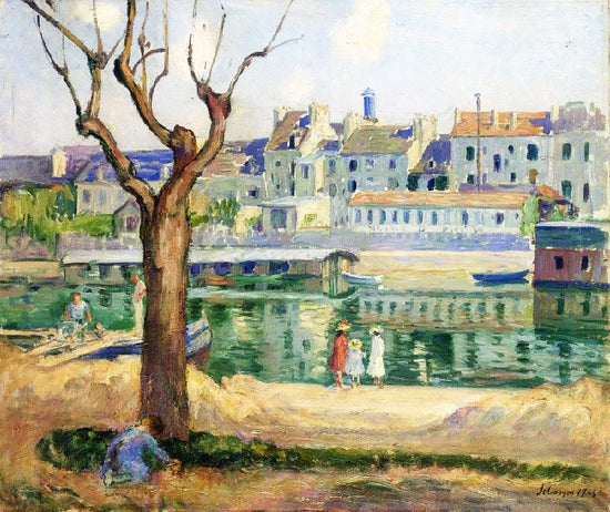 Lagny, View Of The Quai De Pamponne by Henri Lebasque