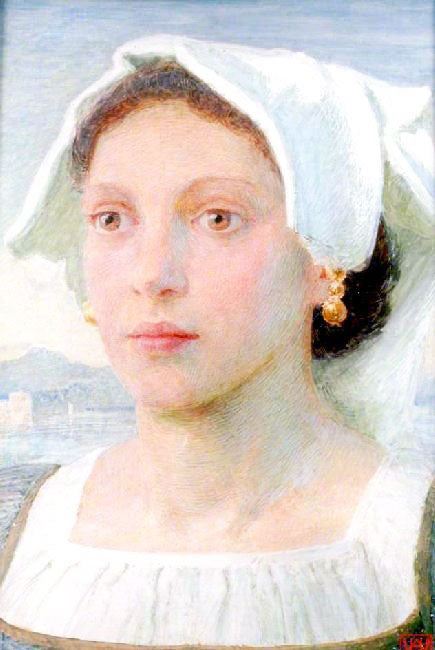 A Breton Peasant Girl by William Herbert Allen