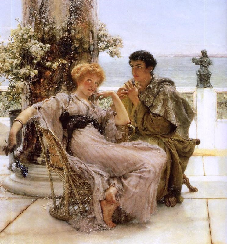 Courtship, The Proposal by Sir Lawrence Alma-Tadema