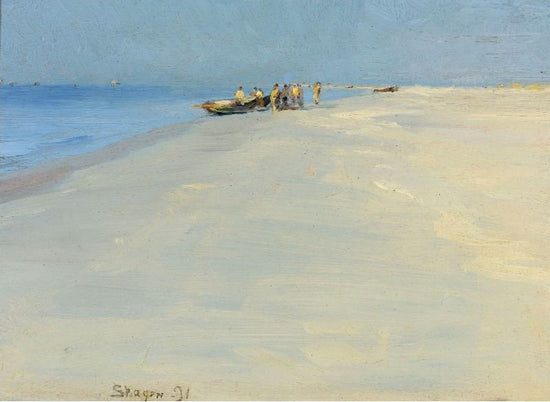 Fishermen On The Beach At Skagen by Peder Severin Kroyer