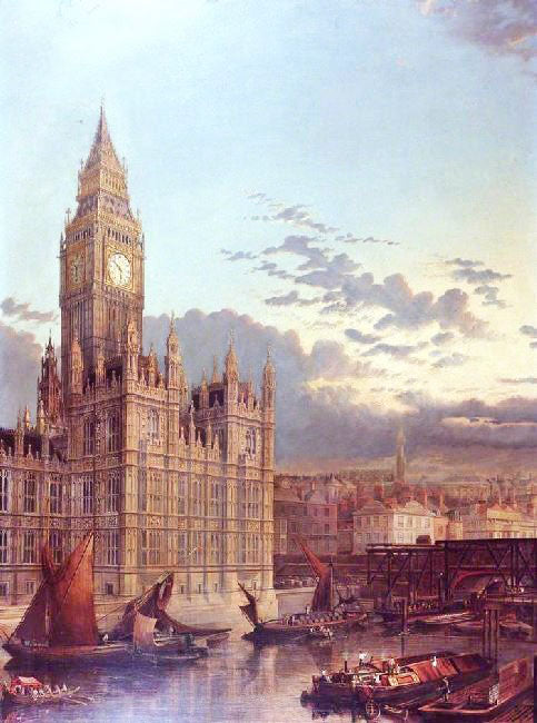 The Building Of Westminster Bridge by John Anderson