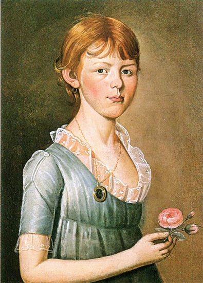 Miss Pike Holding A Rose by William Jennys