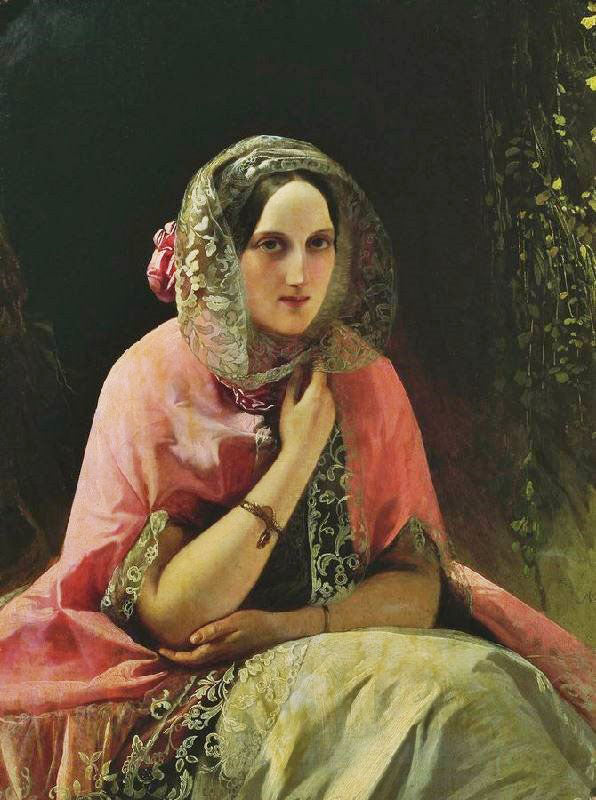 Portrait Of Grand Duchess Maria Nikolaevna by Karl von Neff