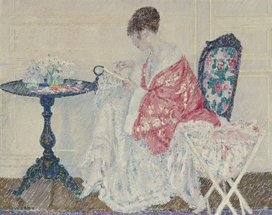 Girl Embroidering by Frederick Carl Frieseke