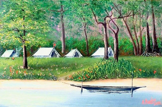 Camp By A River by Henry Baile