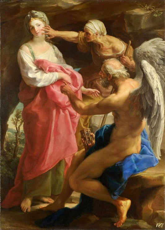 Time Orders Old Age To Destroy Beauty by Pompeo Batoni