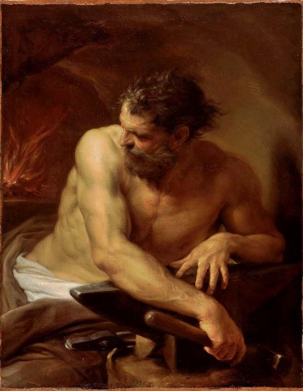 Vulcan At His Forge (Large Version) by Pompeo Batoni