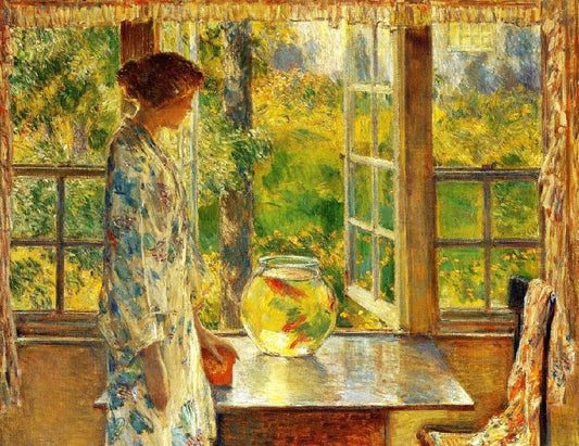 Bowl Of Goldfish by Childe Hassam