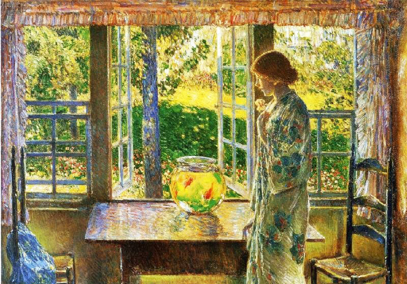 The Goldfish Window by Childe Hassam