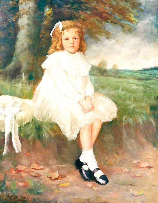 Portrait Of A Small Girl by Gilbert Baldr