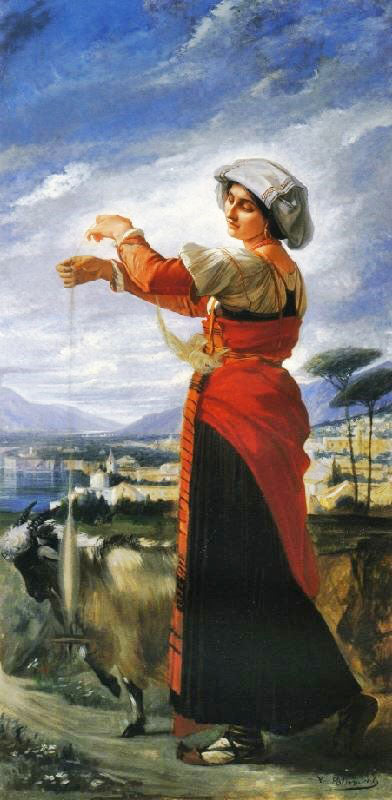 CONTADINA WITH A GOAT
