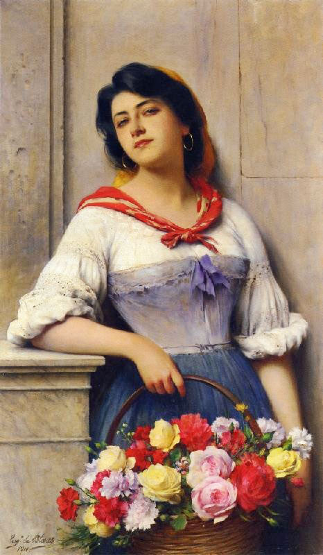 The Flower Girl by Eugene de Blaas