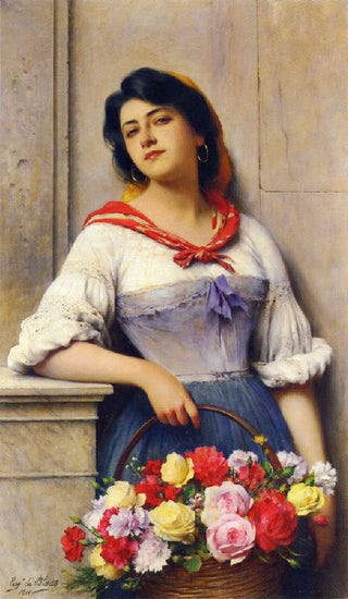 The Flower Girl by Eugene de Blaas
