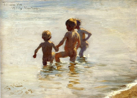 A Summer’S Day At Skagen South Beach by Peder Severin Kroyer