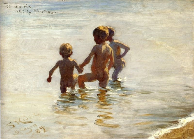 A Summer’S Day At Skagen South Beach by Peder Severin Kroyer